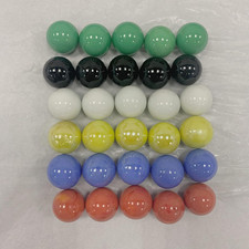30 Large 1" 25Mm Replacement Solid Glass Marbles for Chinese Checkers, Aggrava