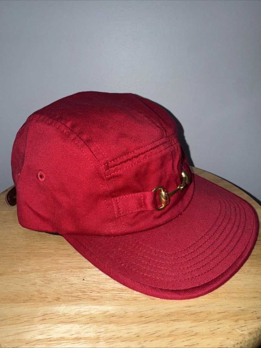 Red Supreme horsebit camp cap | eBay