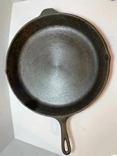 VTG Lodge 14 SK Cast Iron Skillet 3 Notch Heat Ring FARMHOUSE CAMPING READY2USE