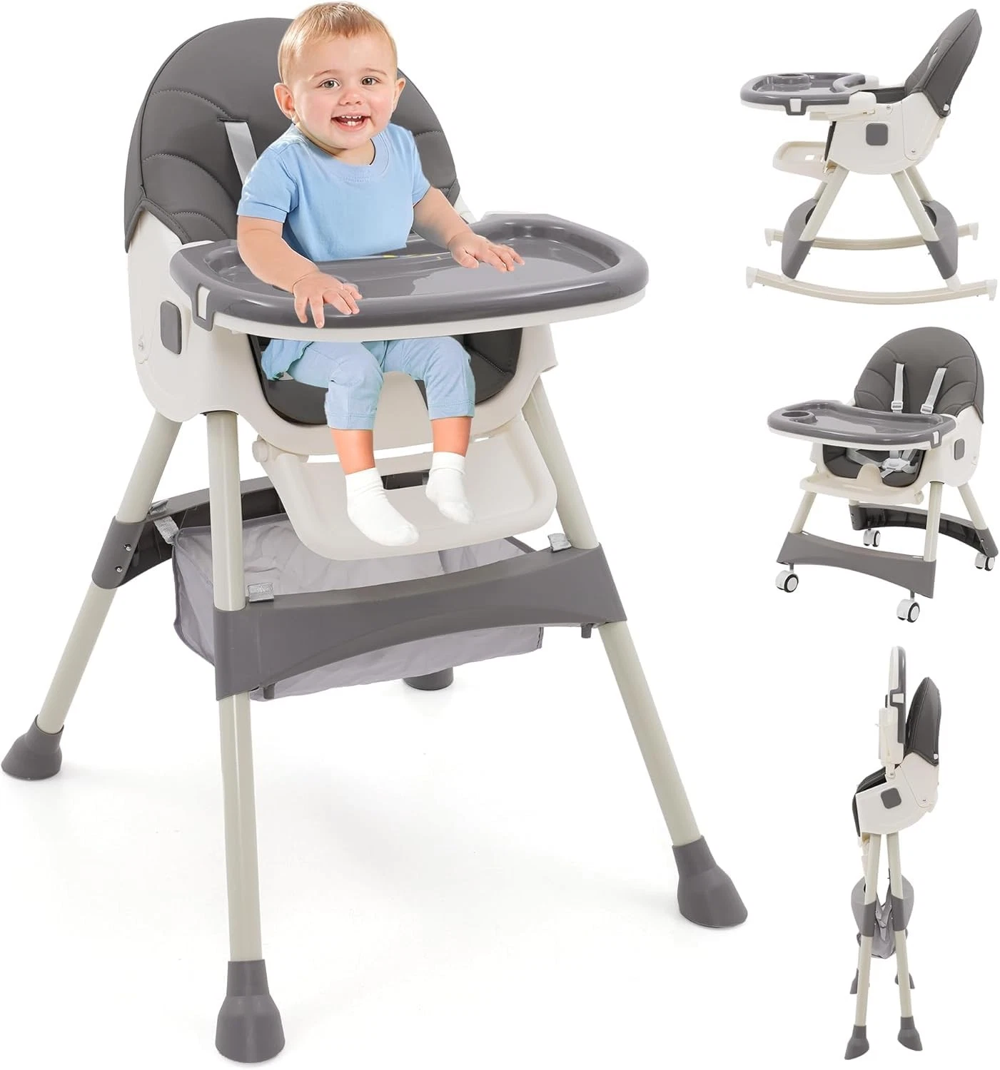 Baby High Chair 3 in 1 Highchair Adjustable Folding Baby Chairs with Multiple
Opens in a new window