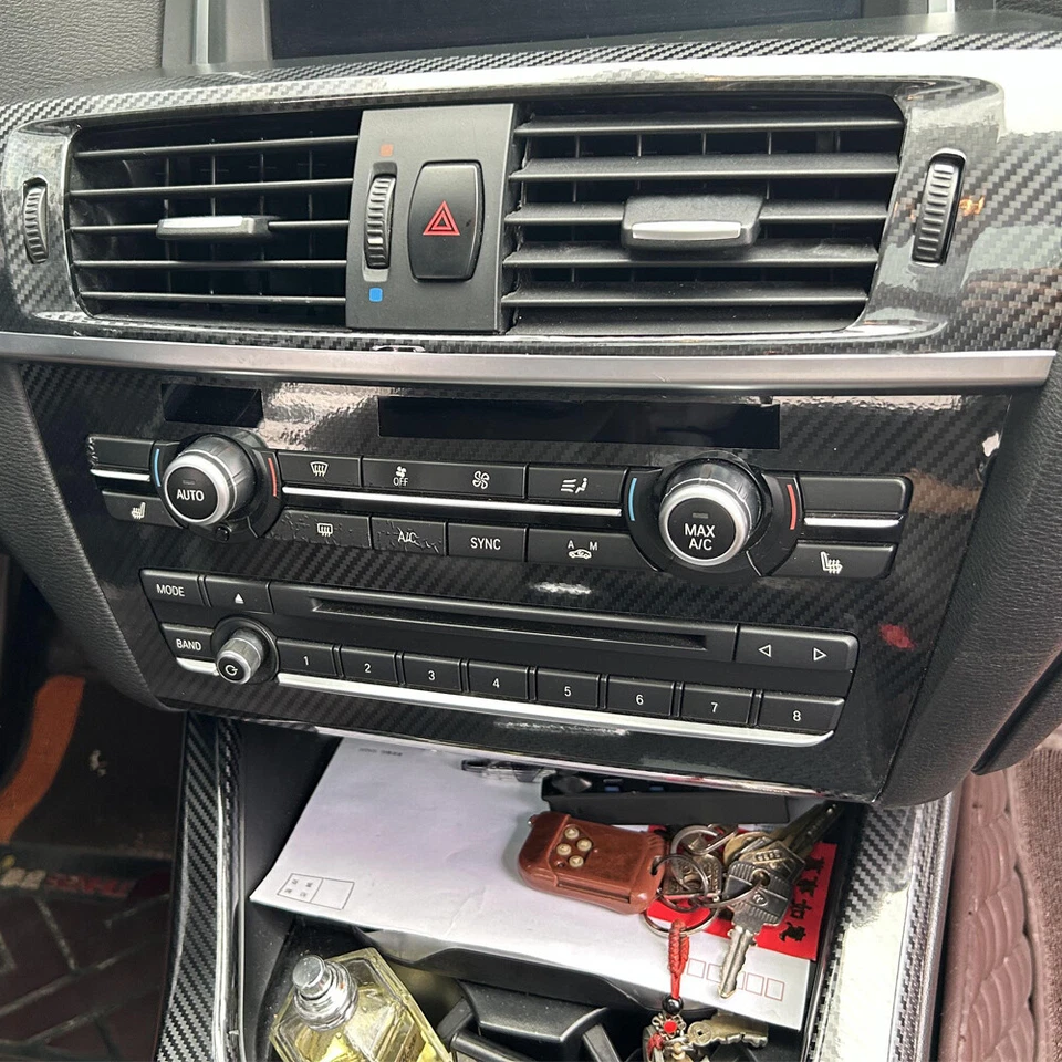 For BMW X3 X4 F25 F26 5D carbon fiber black Pattern Interior DIY Trim Decals Foto 4 de 4