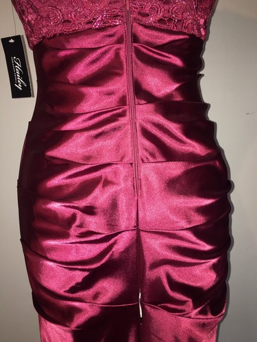 Adrianna Papell ‘Hailey’ Ball/Party Dress Burgundy UK 6, US 2 - Picture 6 of 12