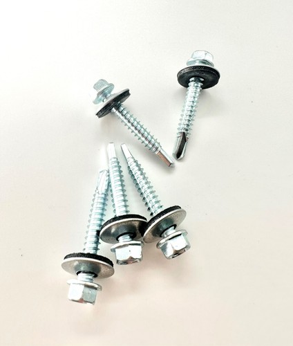 5,5 x 38 TORNILLOS TEK AUTOPERFORADOS EPDM SELLADO LAVADORA TECHO HOJA DE REVESTIMIENTO - Imagen 5 de 6