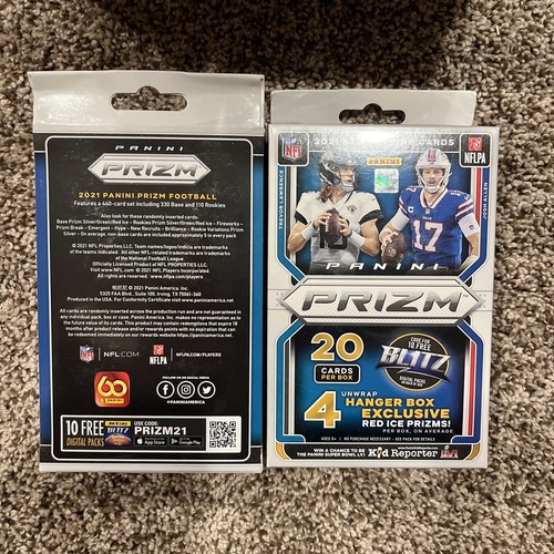2021 Panini Prizm NFL Football Sealed Hanger Box Walmart Red Ice - QTY AVL - Picture 2 of 3