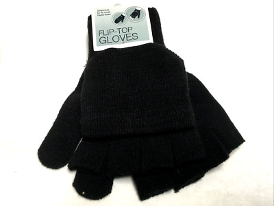 Women  Flip Top Warm Gloves Stretch Fits most size, Black  New with Tag