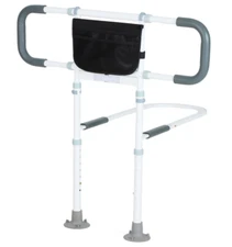 Bed Rails for Elderly Adults Safety Bed Assist Rail Adjustable Double Grip White