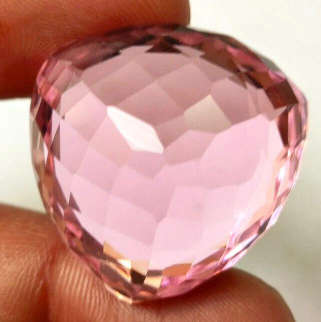 AAA+ Large 72.55 Ct. Pink Kunzite Trillion Cut Loose Gemstone Gift for Women/Her - Image 4 of 4