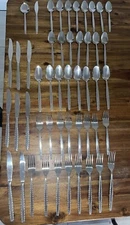 Vintage Rogers Ensenada Stainless Flatware Lot Of 49 Pieces Taiwan Serves 8