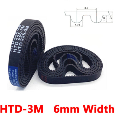HTD-3M 3mm Pitch 6mm Width Closed Loop Synchronous HTD Timing Belt 3M Pulley