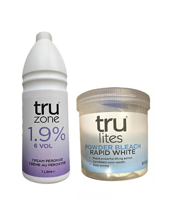 Truzone 1,9% 6vol Creme Peroxid 1L & Trulites Weißpulver Haarbleiche 500g