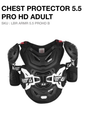 2025 Leatt (Adult) MX Armour - Chest - 5.5 Pro HD (Black/White)