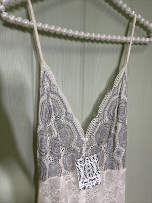 Free People Next to You Button Down Sexy Lace Floral Sheer Maxi Dress S  $148 | eBay