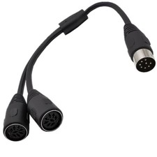 Professional Splitter 8 Pin Din Cable 1 Male to 2 Female Connectors