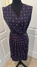 MICHAEL KORS Womens Faux Wrap Pink And Purple Dress Faux Leather Buckle Xsmall