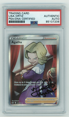 PSA Signed Lisa Ortiz Agatha 186/198 Chilling Reign Trainer Ultra