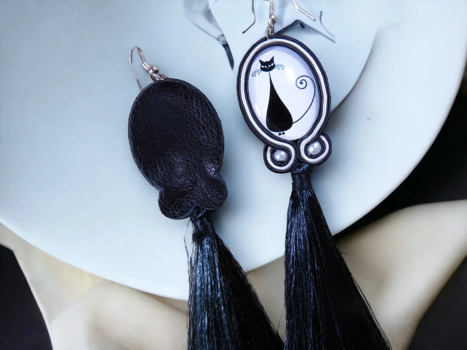 Ohrringe Technik soutache Kunsthandwerk.  - Bild 3 von 4