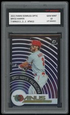 BRYCE HARPER 2021 PANINI DONRUSS OPTIC T-MINUS #TM13 1ST GRADED 10 CARD PHILLIES