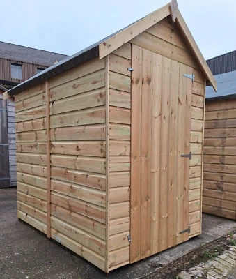 PINELAP 6x4 Tanalised Apex Garden Shed 12mm finish storage Hut Fully T&G - FAST DELIVERY