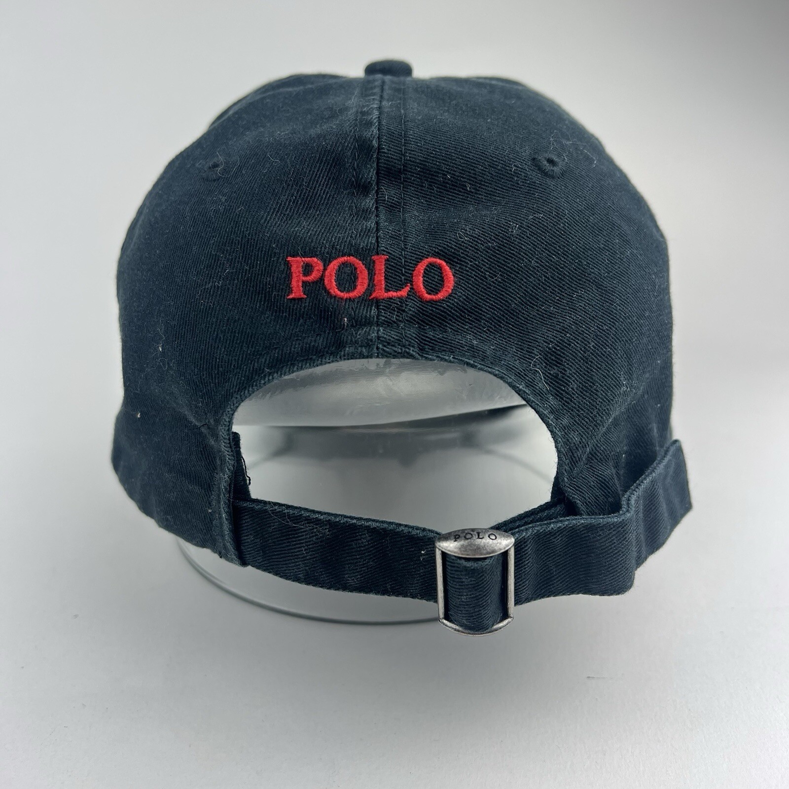 Polo Ralph Lauren Strapback Cappello Berretto Regolabile Piccolo Pony Uomo Donna Nero Rosso