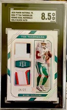 2020 Tua Tagovailoa Rookie National Treasures Holo Silver Dual Patch SSP  /25 