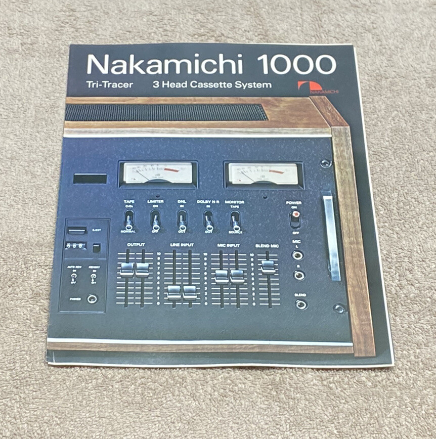 NAKAMICHI 1000 TRI TRACER 3 HEAD CASSETTE SYSTEM INFORMATION BROCHURE J0248