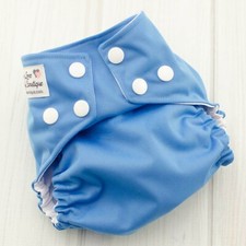 Light Blue One Size Cloth Diaper Cover, Waterproof Baby Diaper AI2