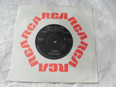 BOWIE STARMAN / SUFFRAGETTE CITY, 1980 UK PRESS, BLACK LABEL - RARE SOLID CENTER