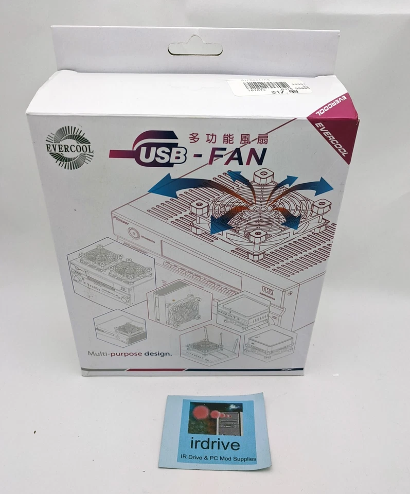 Evercool 120mm USB Powered NUC, Router, Amplifier, Console 2-Speed Cooling Fan - Image 2 of 4