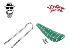 16" ORIGINAL LOWRIDER Green/Silver BANANA SEAT W/Chrome SissyBar FOR 16" Bicycle