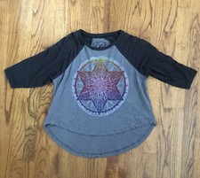 Doe Colorful Pink Orange Yellow Purple BlueStar Baseball High Low T-Shirt Sz XS