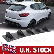 For Renault Clio 2013-2016 Rear Diffuser Bumper Spoiler Splitter Lip Shark Fin /