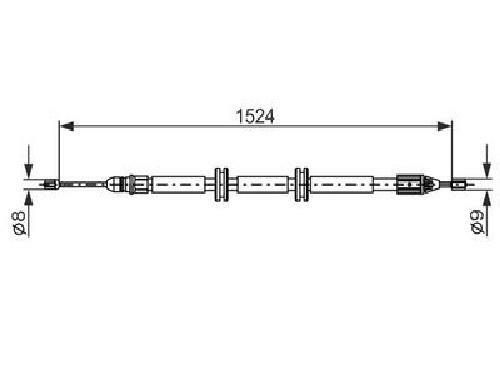 Original Bosch Seilzug Feststellbremse 1 987 482 888 FüR Renault-image