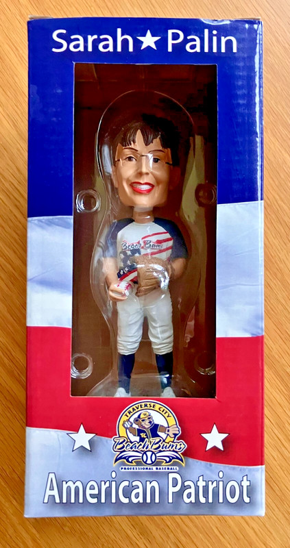 Sarah Palin Bobblehead American Patriot Traverse City Beach Bums baseball