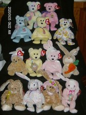 Ty Beanie Babies Easter Themed Bears, Bunnies, Ducks, Chicks and Lambs New 