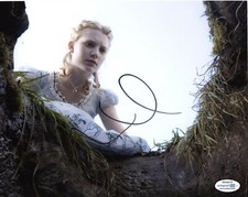 Mia Wasikowska Alice in Wonderland Autographed Signed 8x10 Photo ACOA 2020-5