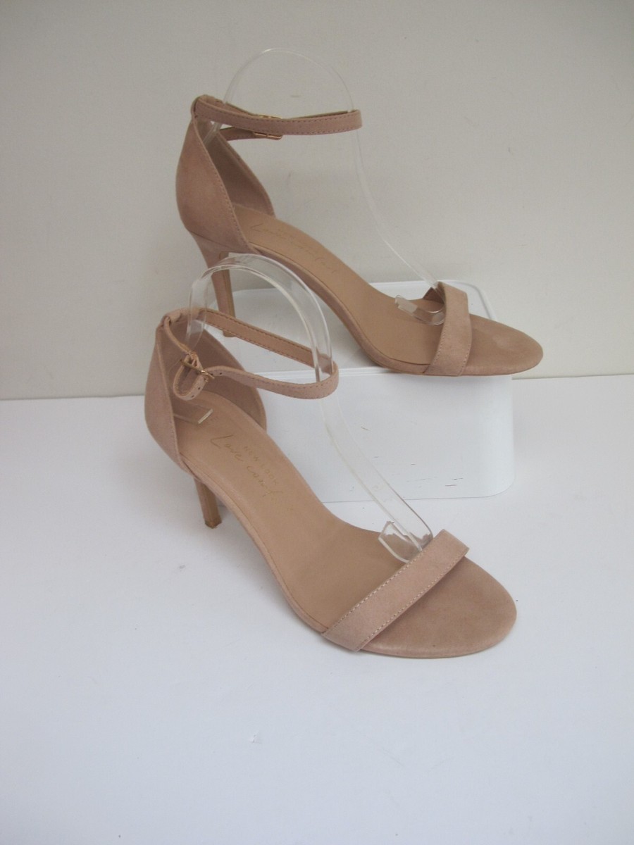 Ankle New Look Tan Heeled Sandals Tan Brown Faux Leather Block