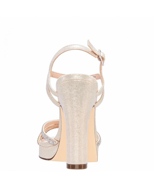 Nina Womens Saralyn Block Heel Evening Sandals GOLD Size 9.5 pklD for sale online | eBay