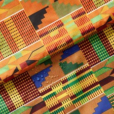 Ottertex Printed Nylon Ripstop Fabric Kente Waterproof Heavy Duty By The Yard
