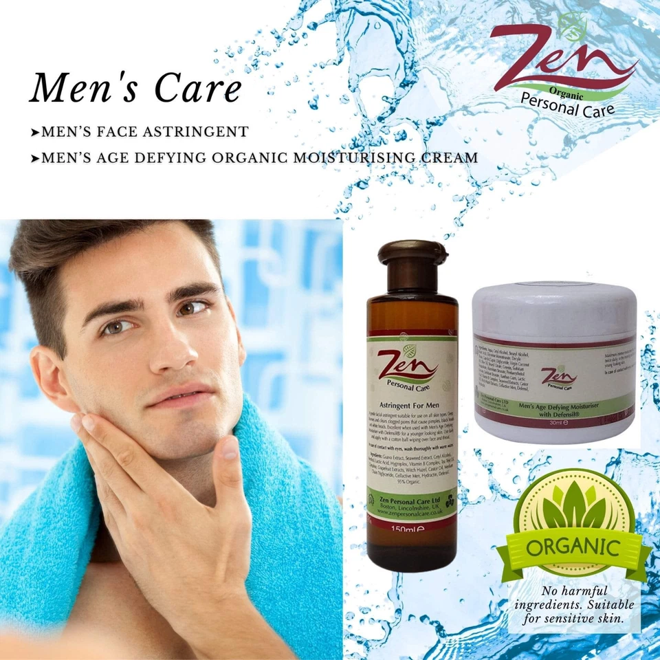 MENs FACE ASTRINGENT Organic Pack 3 150ml Removes dirts causes clogged pores - Image 3 of 3