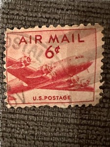 Rare Red Air Mail 6 Cent Stamp | eBay display picture 1