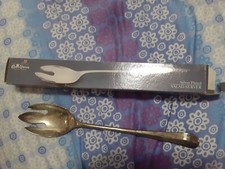 queen victoria silver plate salad server never used