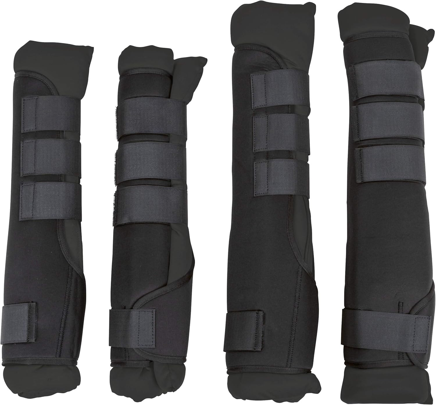 Guêtres de transport néoprène noir pour cheval de selle taille M