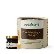 Neuherbs Pure & Original 100% Ayurvedic Himalayan Shilajit/Shilajeet Resin 20gm.