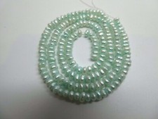 Freshwater Pearls Pale Light Green Tiny Smooth Potato Shape Strands 16"