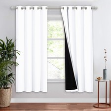 100 Blackout Cold Blocking Window Curtain Panel, Full Light Blocking Drape with