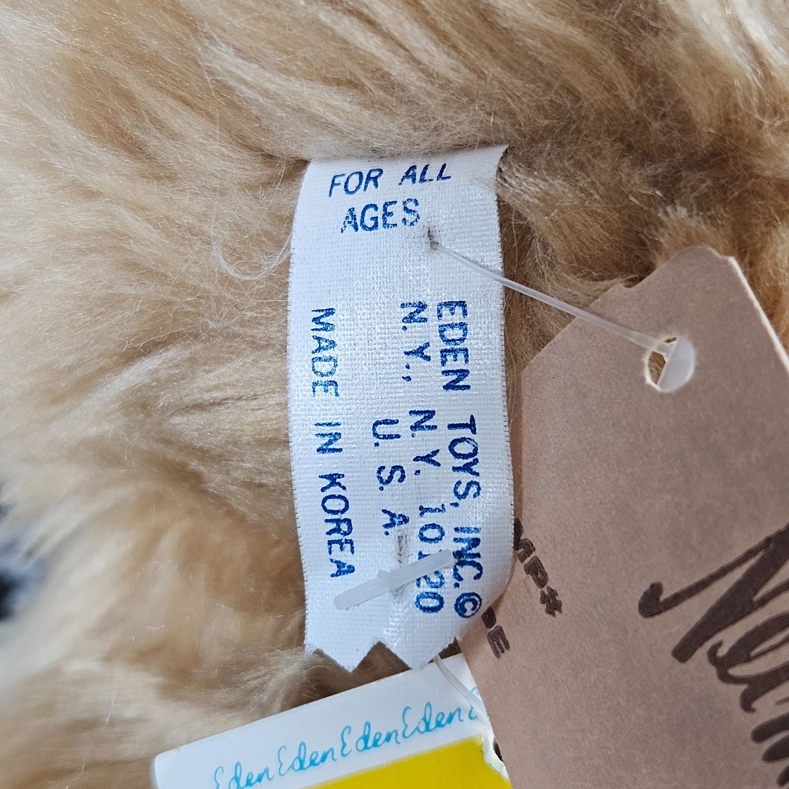 Vtg 1982 Eden Toys Bear Plush 22" Neiman Marcus Tags Sweet Eyes New Classic