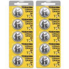 Toshiba CR1616 3V Lithium Coin Cell Battery 10 Batteries 