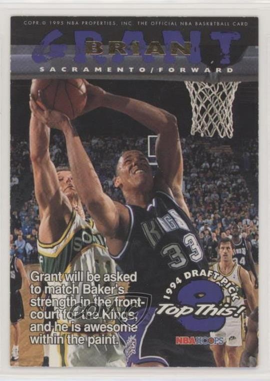 1994-95 NBA Hoops Top This! Brian Grant Vin Baker #428 Rookie RC od5