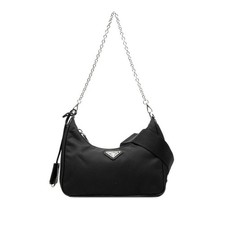 Prada Re-Edition 2005 Chain Handbag Women Black One Size