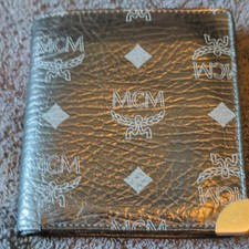 PRE-OWNED MCM Men s Black/Gray Logo Print Fol...